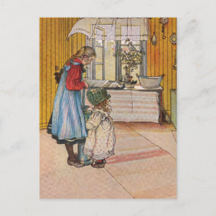 Sisters - Koket av Carl Larsson Postcard