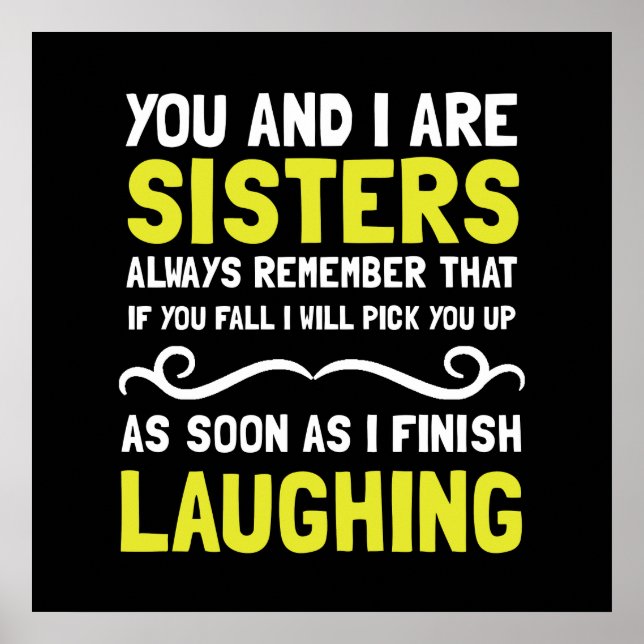 Sisters Laughing Poster (Front)
