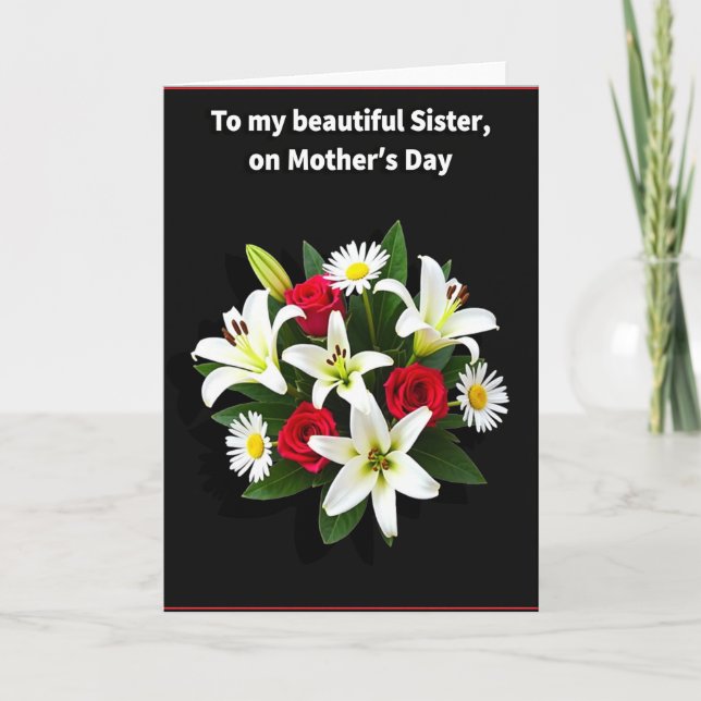 Sisters Lilies Mothers Day Card (Front)