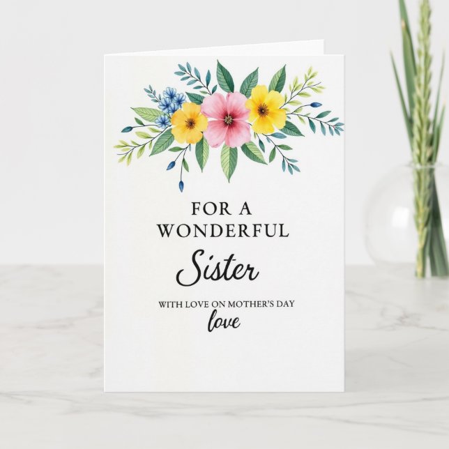 Sisters Loving Day Art Card (Front)