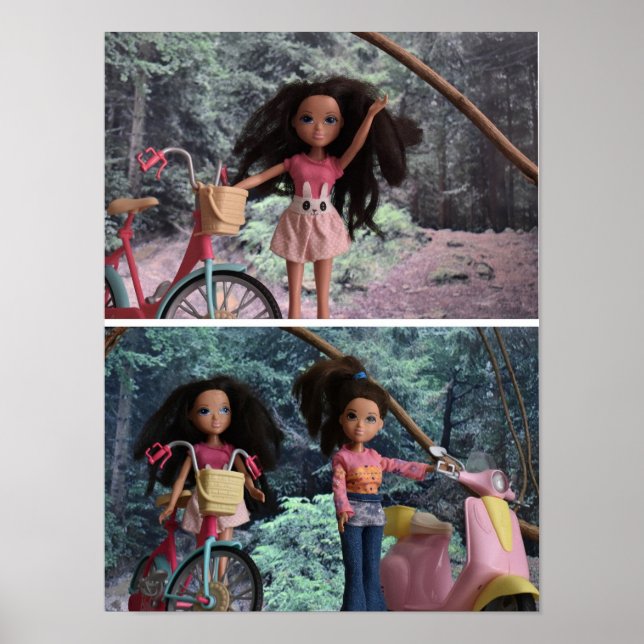 Sisters meeting in the forest. poster (Front)