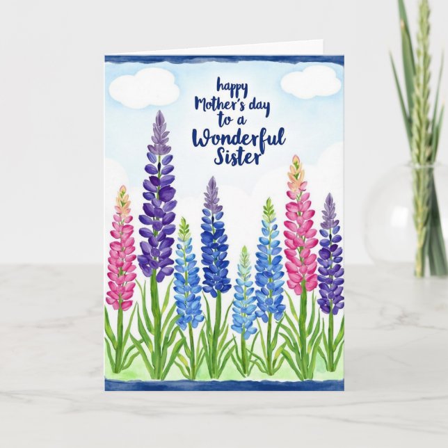 Sisters Mothers Day Blooms Card (Front)