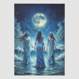 Sisters of the Indigo Blue Lunar Moon Tissue Paper