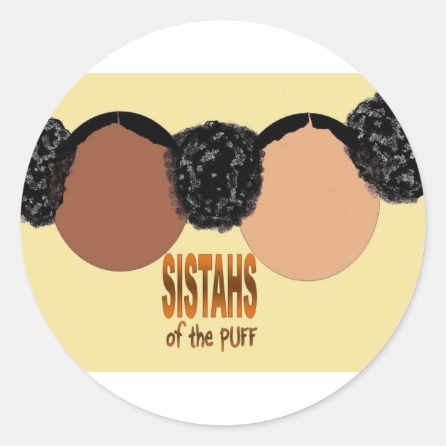 Sisters of the Puff Classic Round Sticker (Front)