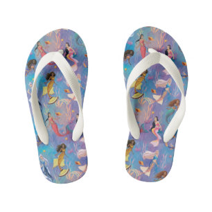 Sisters of the Sea Ocean Pattern Kid's Flip Flops