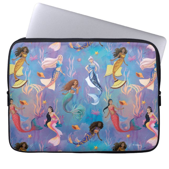Sisters of the Sea Ocean Pattern Laptop Sleeve (Front)