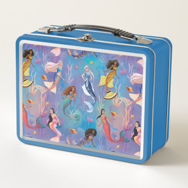 Sisters of the Sea Ocean Pattern Metal Lunch Box (Front)