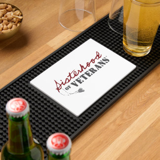 Sisters of Veterans Military Pride Design Bar Mat