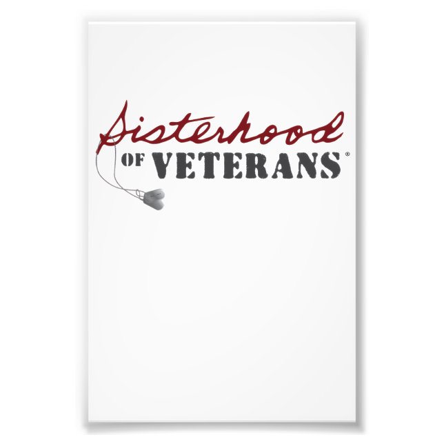 Sisters of Veterans Military Pride Design Photo Print (Front)