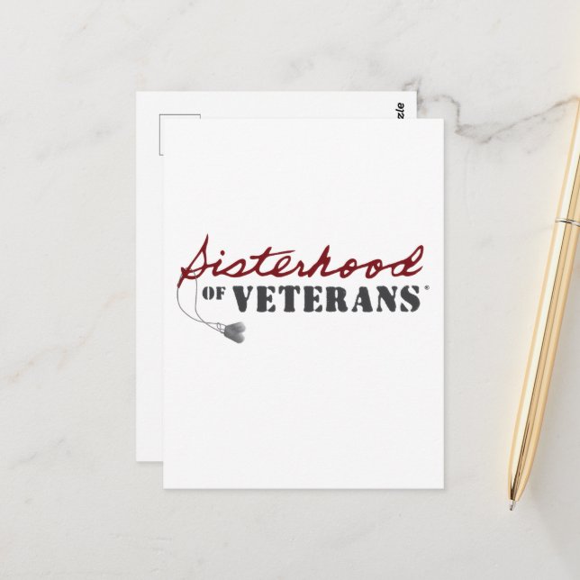 Sisters of Veterans Military Pride Design Postcard (Front/Back In Situ)
