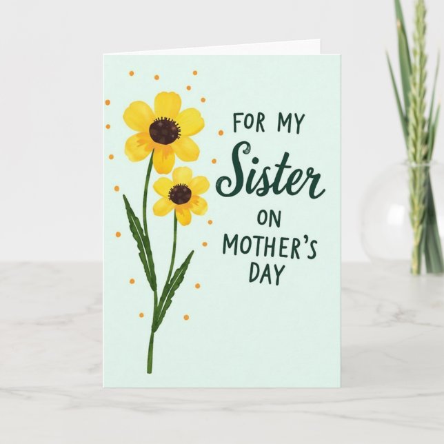 Sisters Painted Mothers Day Card (Front)