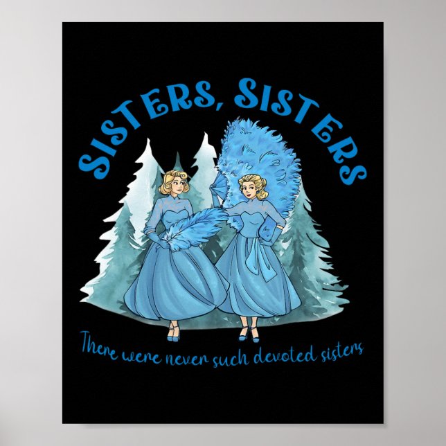 Sisters Pajamas Holiday White Christmas Movie 1954 Poster (Front)