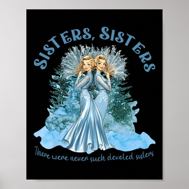 Sisters Pajamas Holiday White Christmas Movie 1954 Poster (Front)