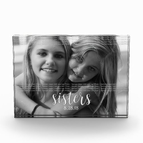 Sisters Personalize It Photo Block