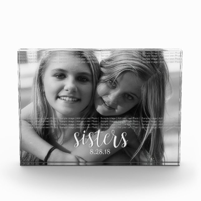 Sisters Personalize It Photo Block (Front)