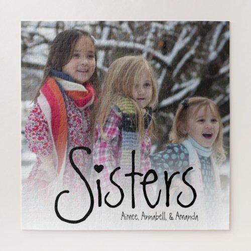 Sisters  Personalized Photo Jigsaw Puzzle