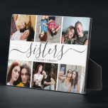 Sisters Photo Collage Gift Sister Gifts Plaque<br><div class="desc">Treasure the timeless bond of sisterhood with our heartfelt photo collage. Personalized with your cherished memories, this collage celebrates the unique connection and shared experiences between sisters. Crafted with love and attention to detail, it's a beautiful tribute to the laughter, love, and unforgettable moments that define your sisterly relationship. Perfect...</div>