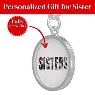 Sisters Photo Collage Necklace Gifts for Sister