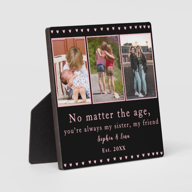 Sisters Photo Mug Plaque – Personalized Gift (Front)