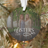 Sisters Photo Personalized Monogram Gifts
