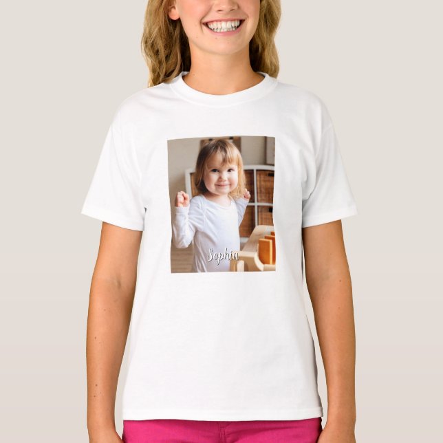 Sister's Photo & Script Name T-Shirt (Front)