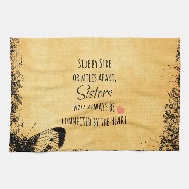 Sisters Quote Kitchen Towel (Horizontal)