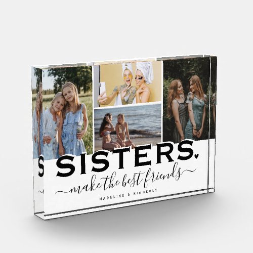 SISTERS Quote  Photo Collage Gift Display 