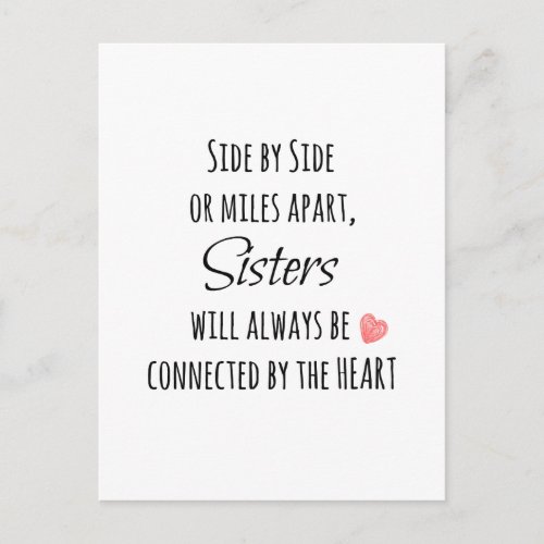 Sisters Quote Postcard