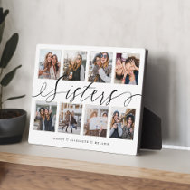 Sisters Script | Gift For Sisters Photo Collage Plaque