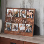 Sisters Script Gift For Sisters Photo Collage Wood Plaque