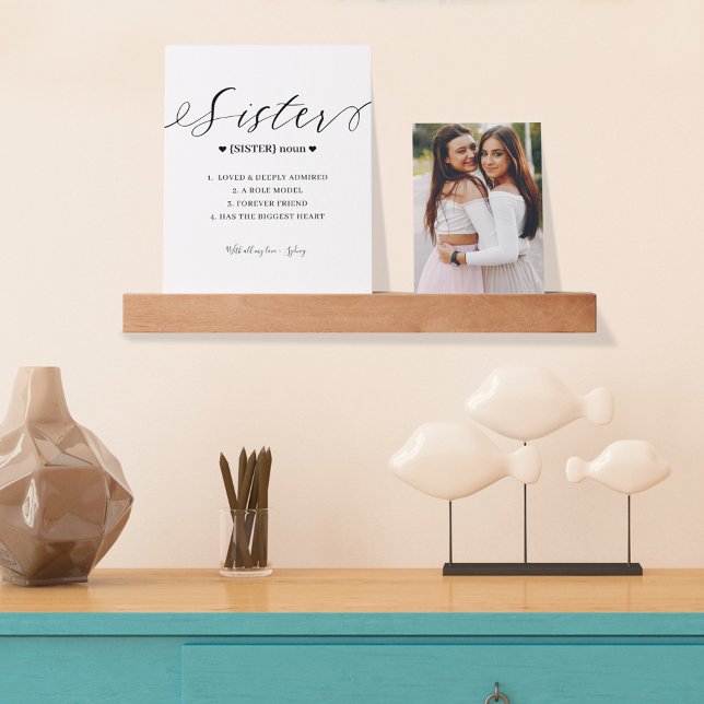 Sisters Script Personalized Definition Photo Picture Ledge (Creator Uploaded)