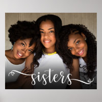Sisters Script Photo Poster