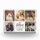 Sisters Script Quote Hot Pink Heart Photo Collage