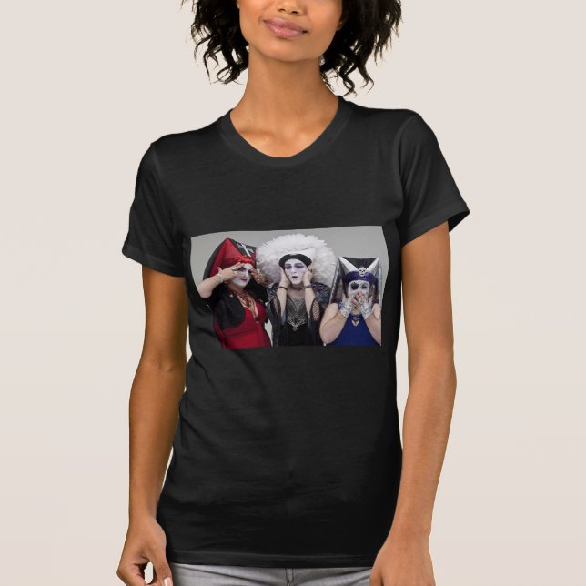 Sisters see no, hear no, speak no evil T-Shirt (Front)