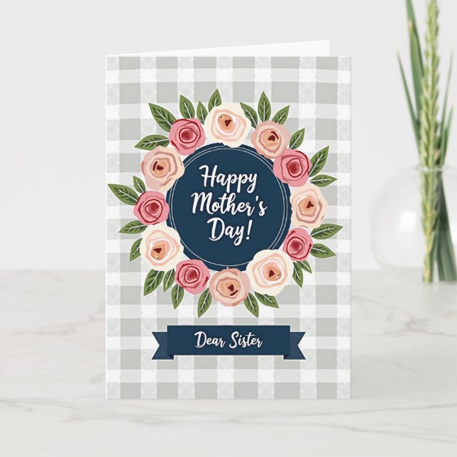 Sisters Special Day Floral Card (Front)