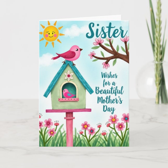 Sisters Spring Mothers Day Card (Front)
