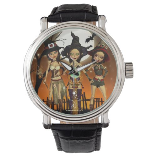 Sisters Three Witch Art Wrist Watch