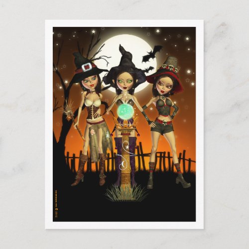 Sisters Three Witch Postcard