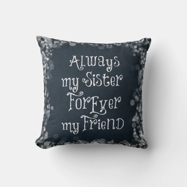 Sisters Throw Pillow (Front)