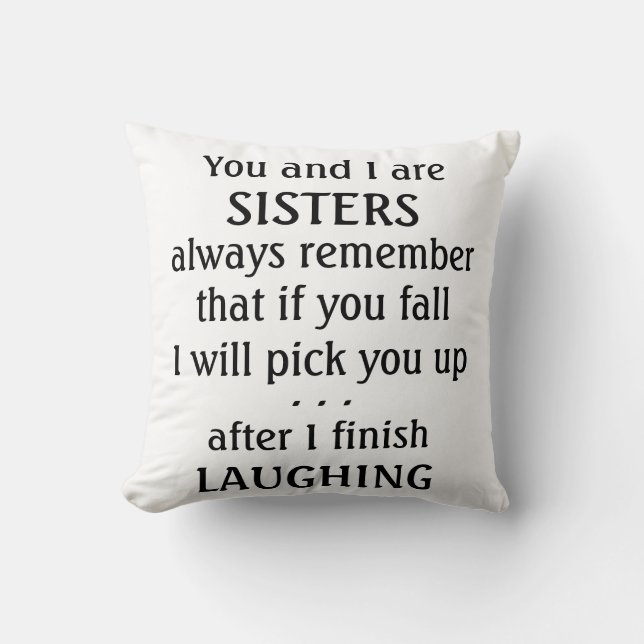 Sisters Throw Pillow (Front)