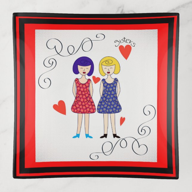 Sisters Trinket Tray (Front)
