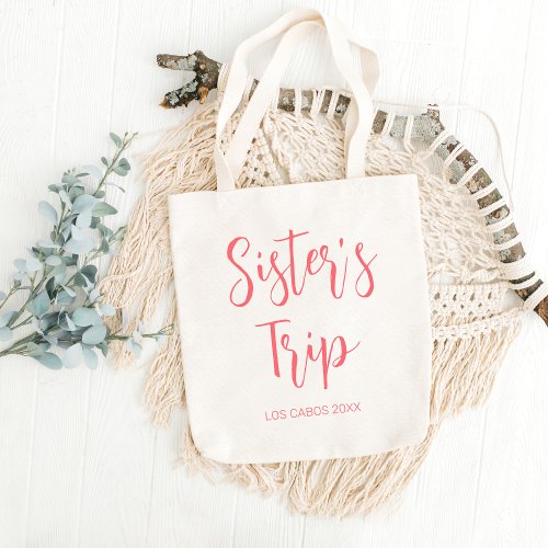 Sisters Trip 2024 Girls Road Trip Vacation Lovers Tote Bag