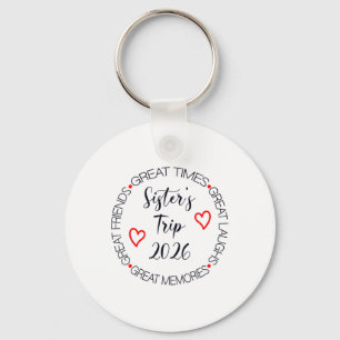 Sisters Trip 2026 Womens Weekend Cruise Vacation M Keychain