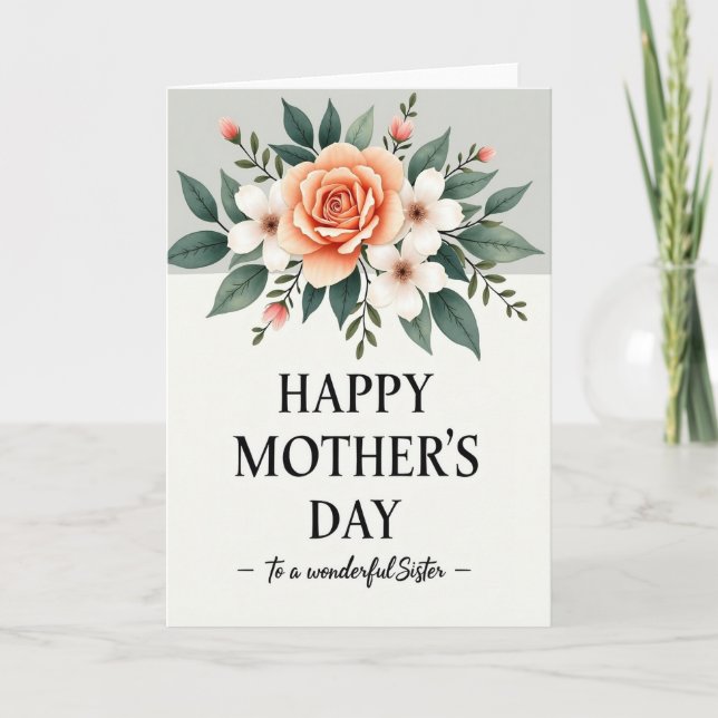 Sisters Warm Mothers Day Card (Front)