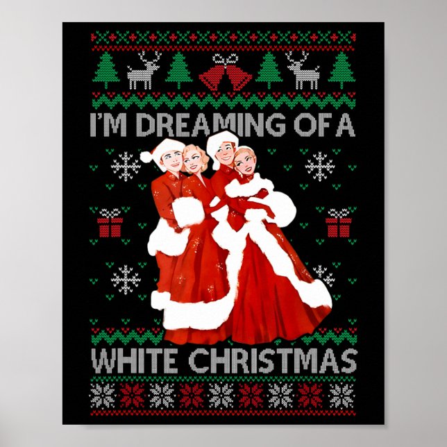 Sisters White Christmas Movie 1954 Xmas Pajamas Ho Poster (Front)