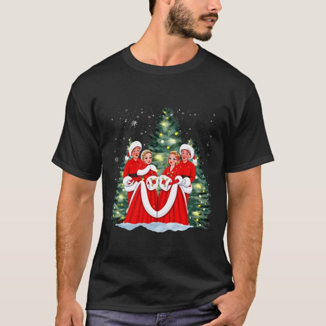 Sisters White Christmas Movie 1954 Xmas Snow Holid T-Shirt (Front)