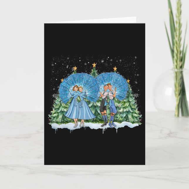 Sisters White Christmas Movie 1954 Xmas Snow Pajam Card (Front)