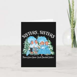 Sisters White Christmas Movie 1954 Xmas Snow Pajam Card