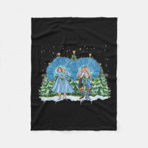 Sisters White Christmas Movie 1954 Xmas Snow Pajam Fleece Blanket