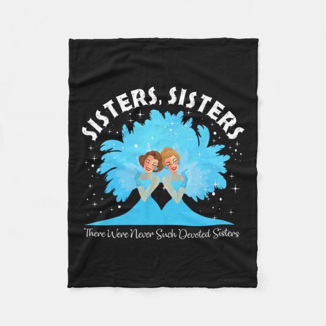 Sisters White Christmas Movie 1954 Xmas Snow Pajam Fleece Blanket (Front)